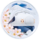 Three Japanese icons on one commemorative coin: The Shinkansen, cherry blossoms and Mount Fuji in the background. Photo: Japan Mint